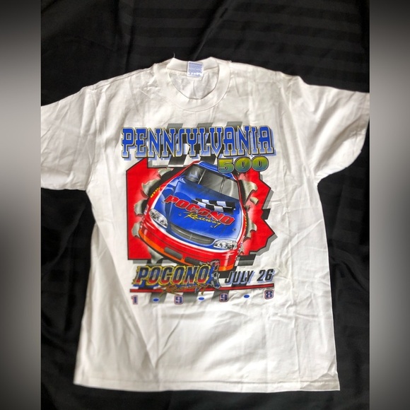 Vtg Pennsylvania 500 Graphic T-Shirt - Picture 1 of 14